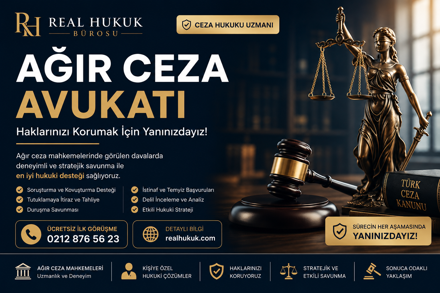 İstanbul ağır ceza avukatı ve ceza hukuku danışmanlığı - Real Hukuk Bürosu